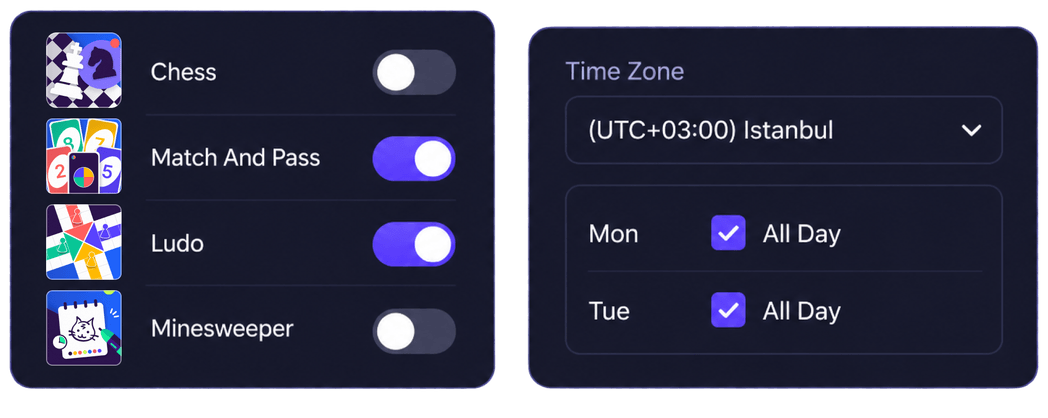 Admin controls for the GUUL app in Microsoft Teams